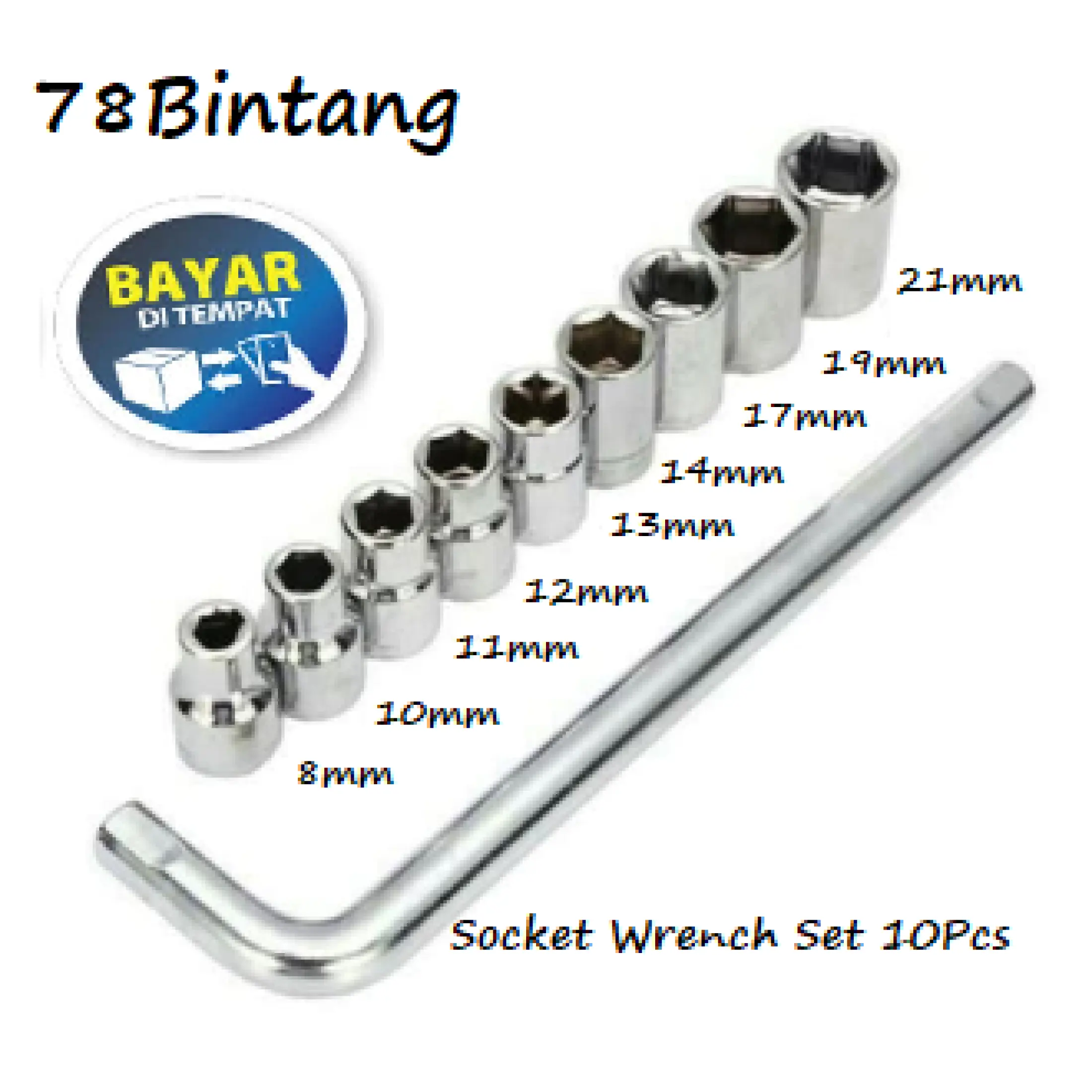 Paling Murah Wrench Socket Tool Set Box 53 Pc