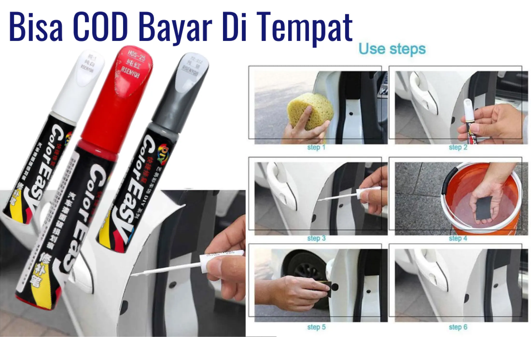 Color Easy Cat Spidol Penghilang Baret Lecet Mobil Motor Car Paint Pen Lazada Indonesia