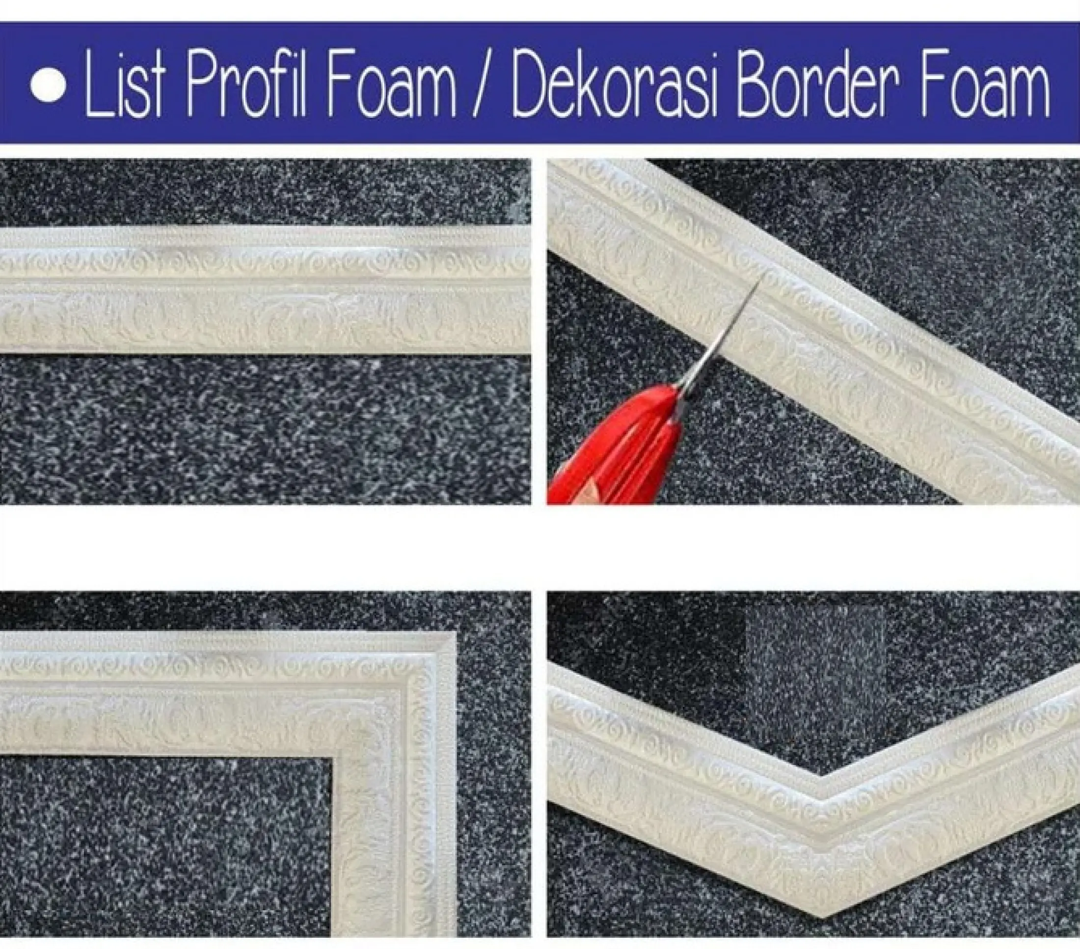 3d List Border Foam Sticker Busa Ukuran 2 3 Meter X 8cm Waterproof Wallpaper Border List Dinding Premium 10cm X 10m Wallpaper Stiker Multifungsi Lazada Indonesia