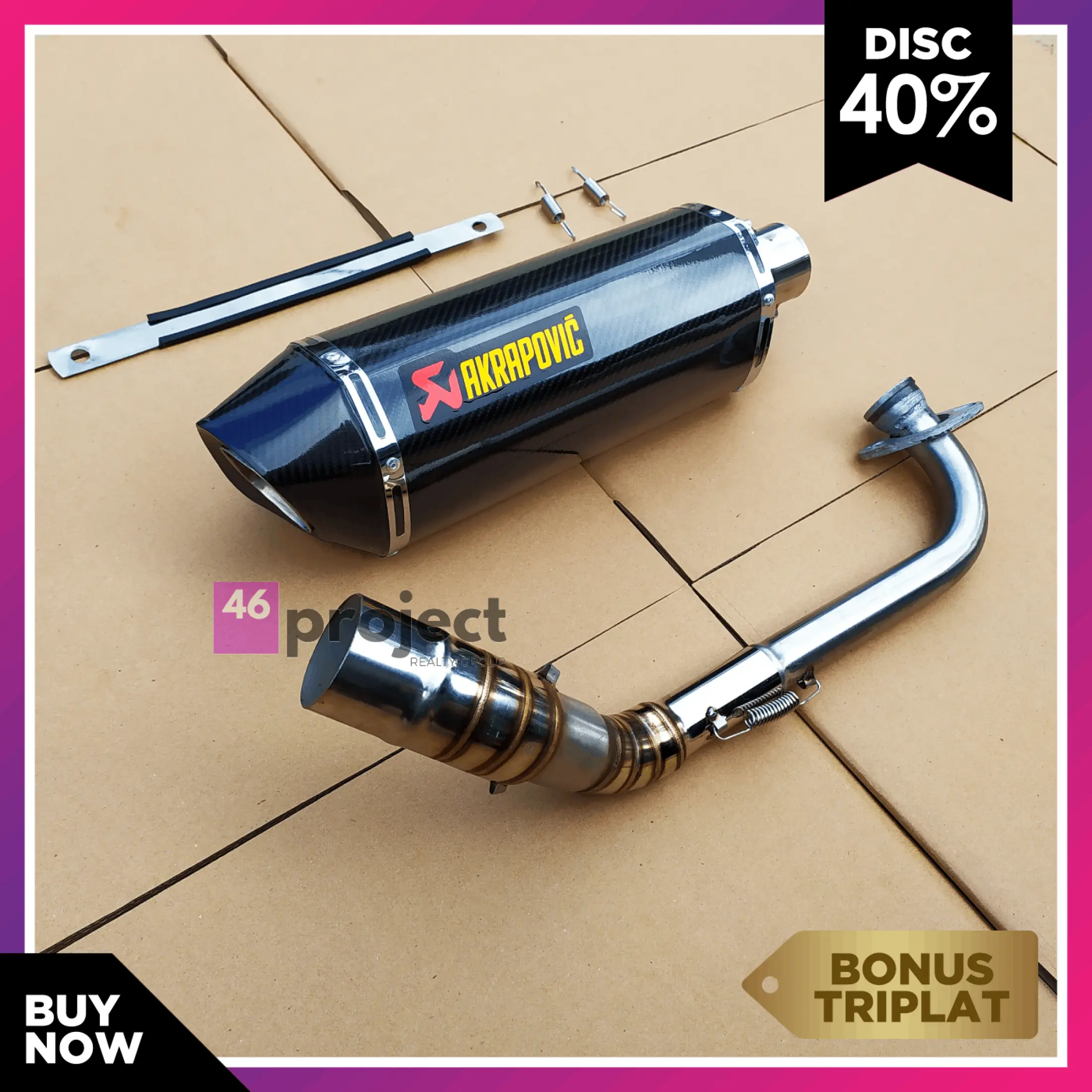 Knalpot Racing Akrapovic Se Carbon For Aerox Beat Vario Nmax Pcx Adv Knalpot Akrapovic Se Carbon Bluemoon Lazada Indonesia