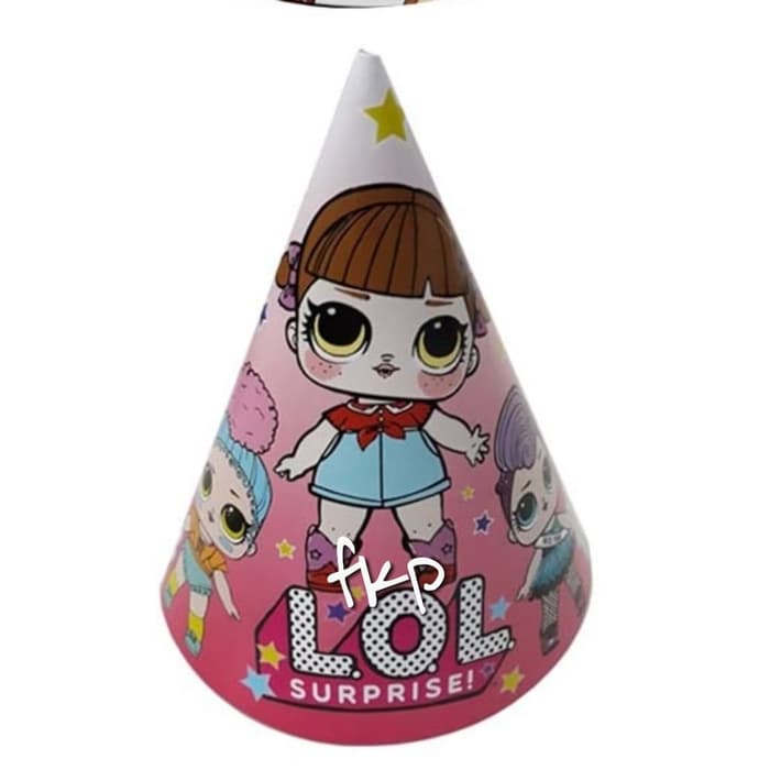 Fkp Topi Kerucut Karakter Ultah Anak Topi Ultah Little Pony Hello Kitty Lol Suprises Tsum Tsum