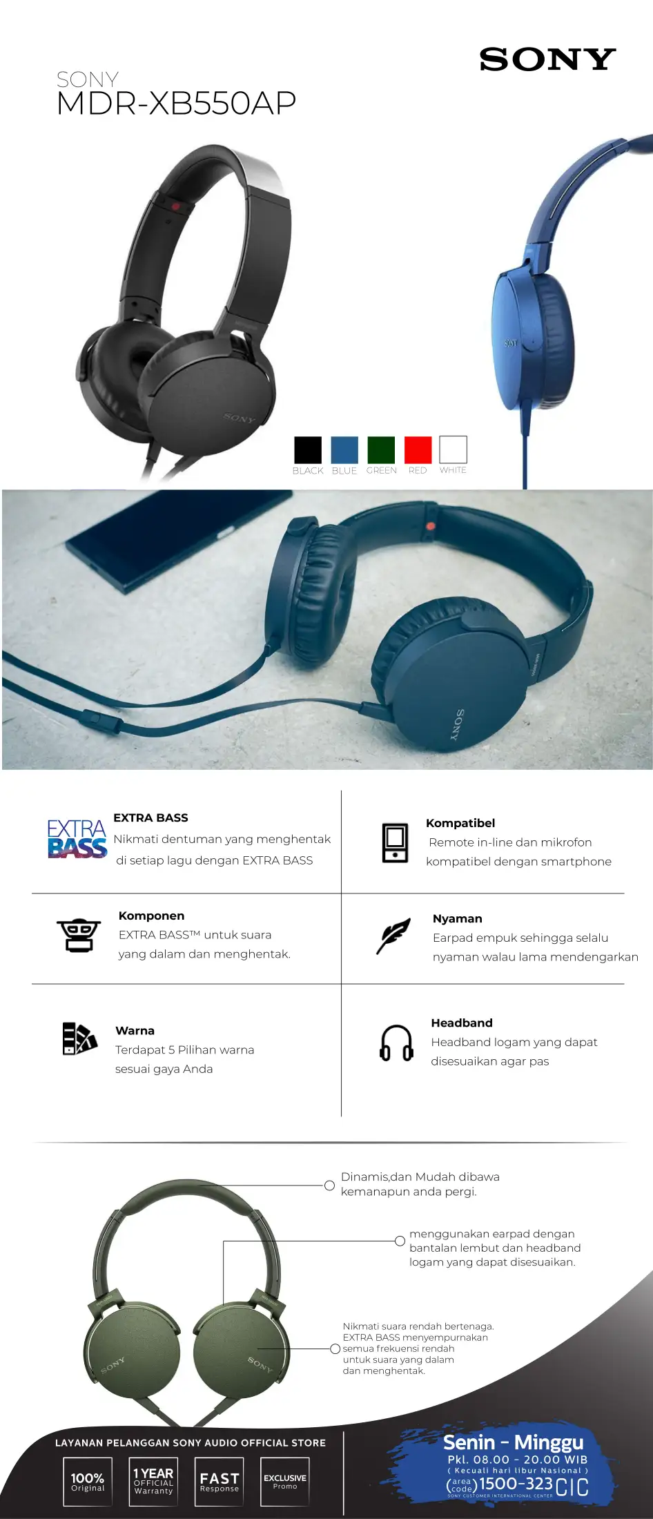 sony 550 ap headphones