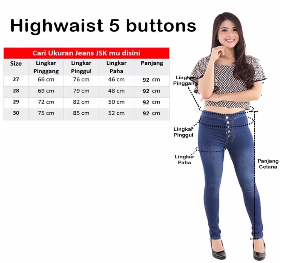 ukuran skinny jeans