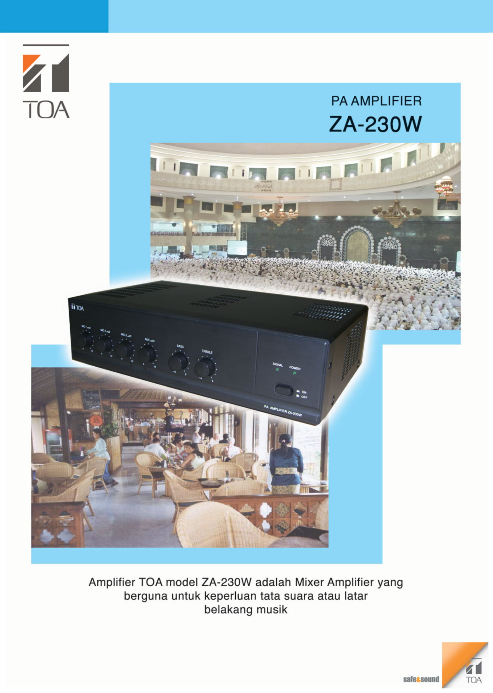 Jual Kebutuhan Sekolah POWER AMPLIFIER TOA ZA-230W dari ...