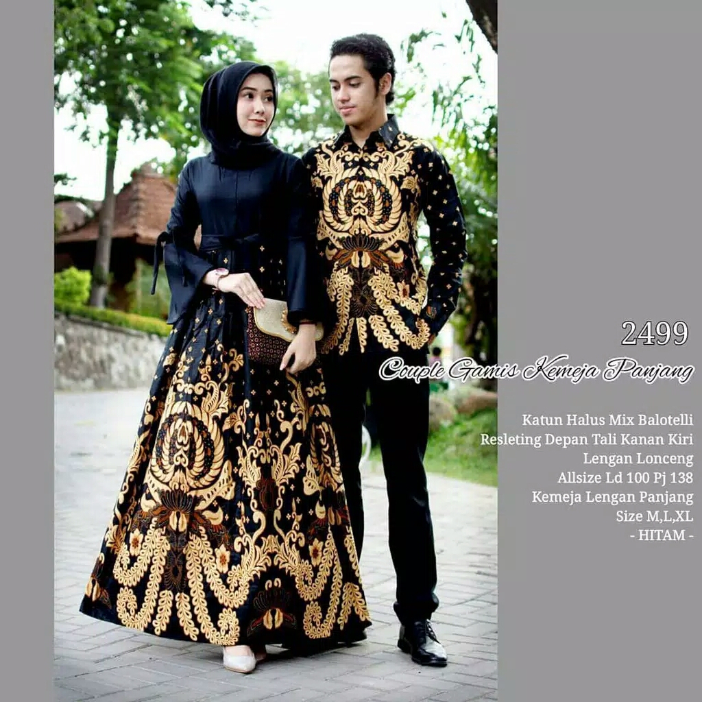 Model Dress Batik Panjang Modern Muslimah - HijabFest
