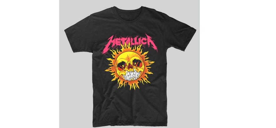 Kaos Band METALLICA SUN Skull Rock Legend T shirt Dewasa Pria wanita cowok  cewek Cotton Combed 24s Sablon Plastisol