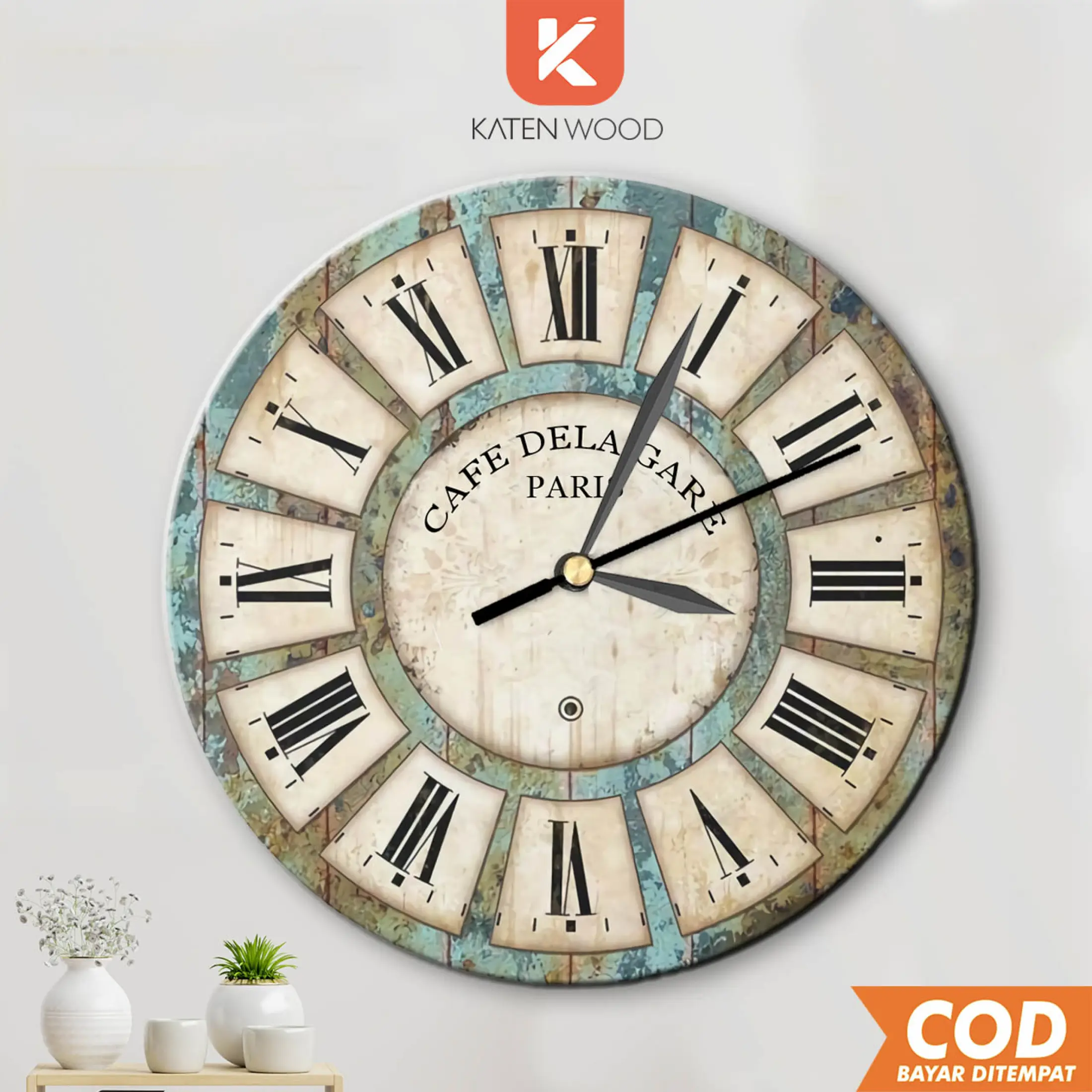 Jam Dinding Model Vintage Klasik Retro Wall Clock Vintage Style Eropa Jam Dinding Ruangan Cod Lazada Indonesia