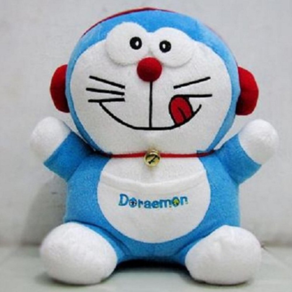 Bisa COD Boneka Lucu Karakter Doraemon Walkman Size 20CM High