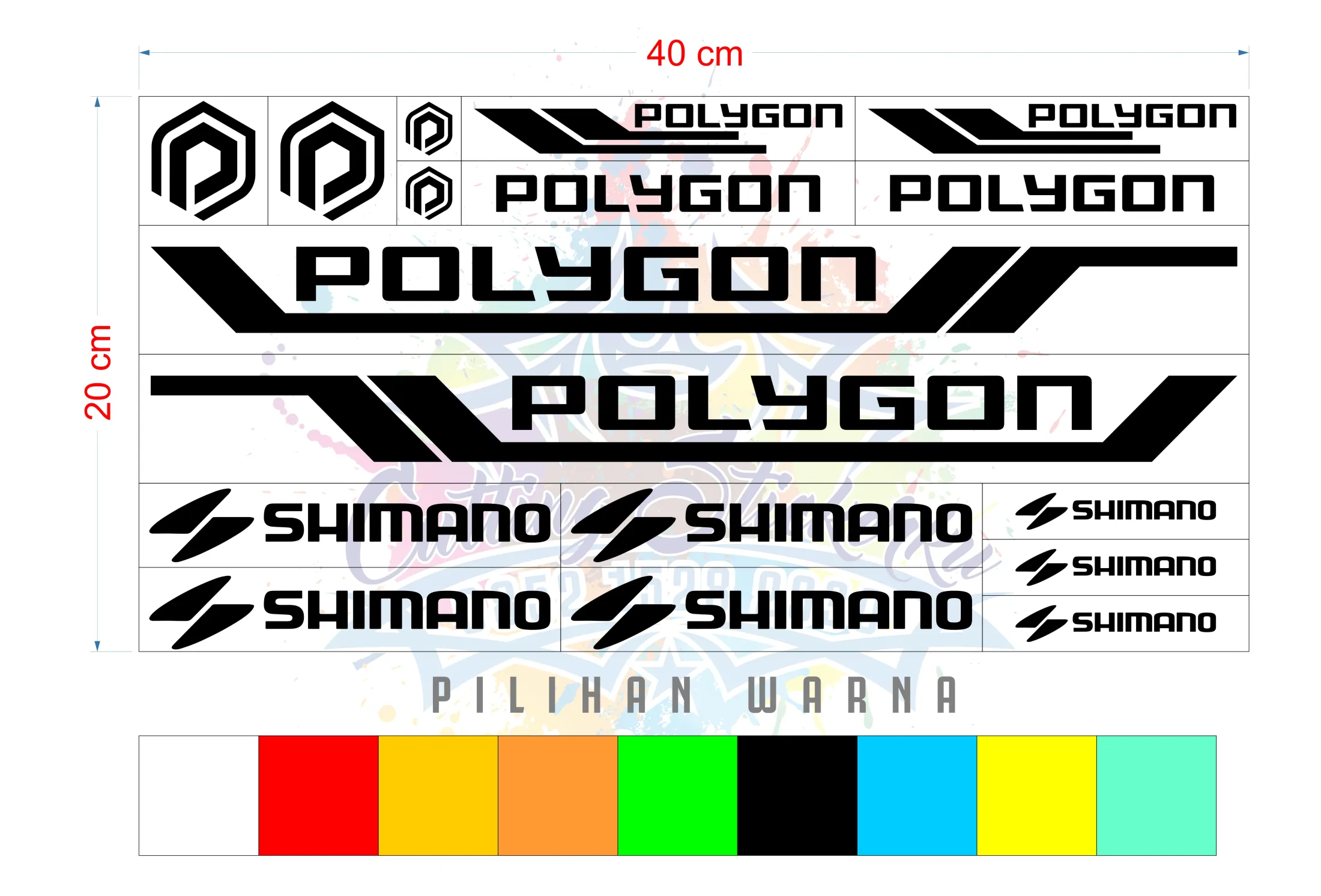 Stiker Sepeda Polygon Set Dewasa Lazada Indonesia