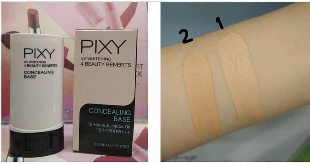 pixy uv whitening stick foundation