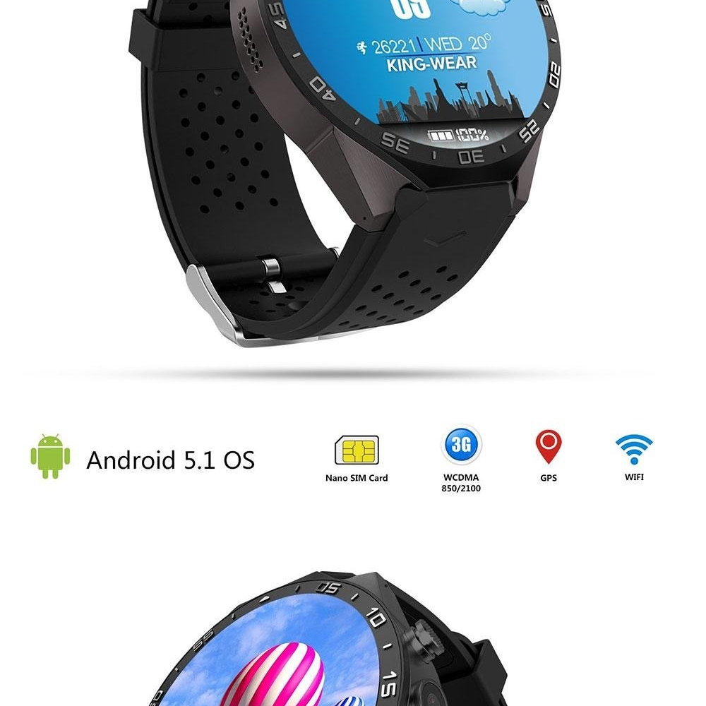 Smartwatch Kingwear KW88 Bluetooth Camera Sim-Card For Android And
