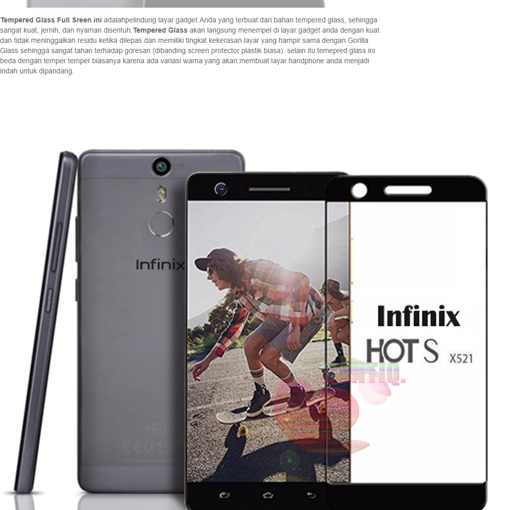 Tempered Glass Full Screen Black Infinix Hot S X521 9H Screen Anti Gores Kaca / Screen. Rp 39.900. Beli Sekarang