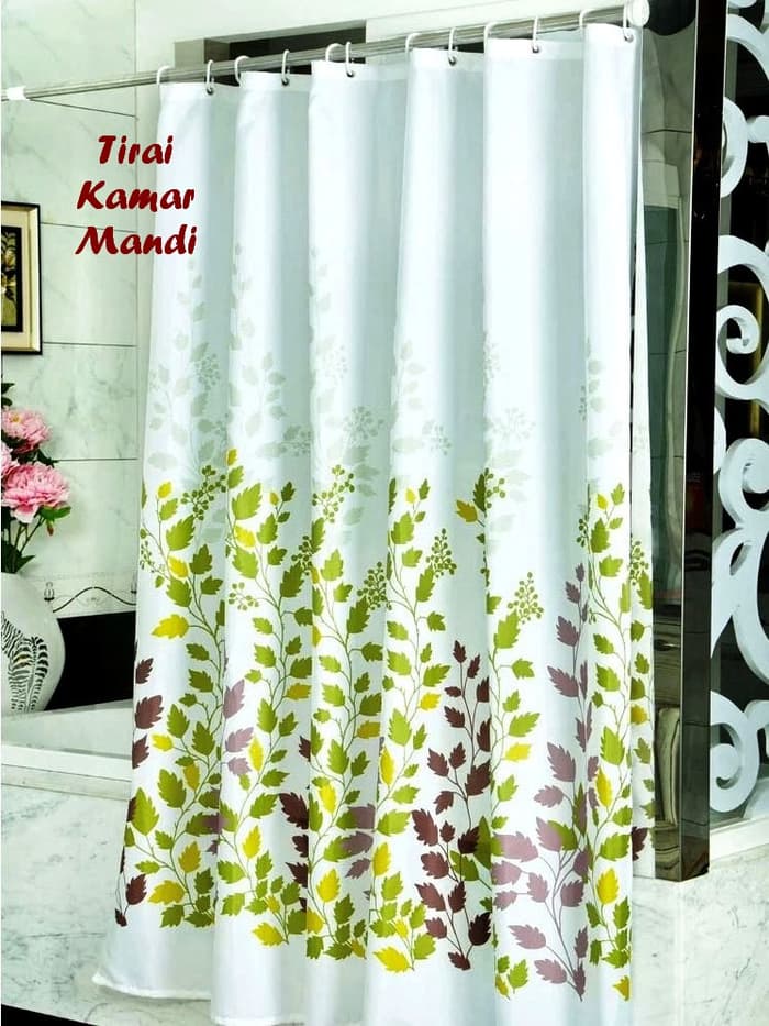 Eigia Tirai Kamar Mandi Aneka Motif Anti Air Shower Curtain Bathroom