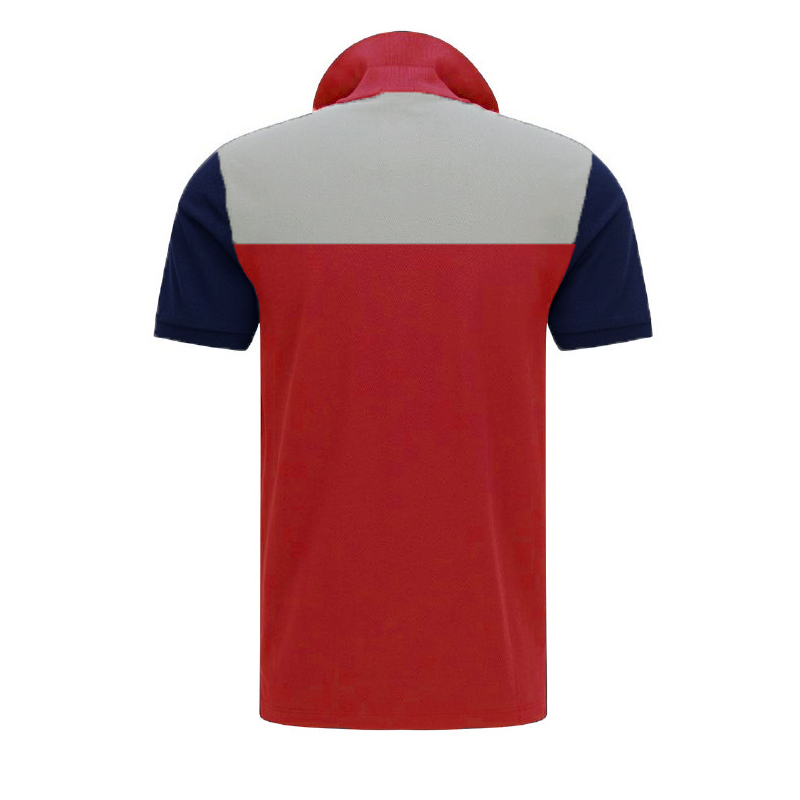 Baju Kece Polo Shirt Raglan Merah Abu Mix Navy Kaos Kerah Poloshirt Pria Kaos Santai Casual Elegan Model Terbaru Kaos Kerah Kombinasi 3 Warna