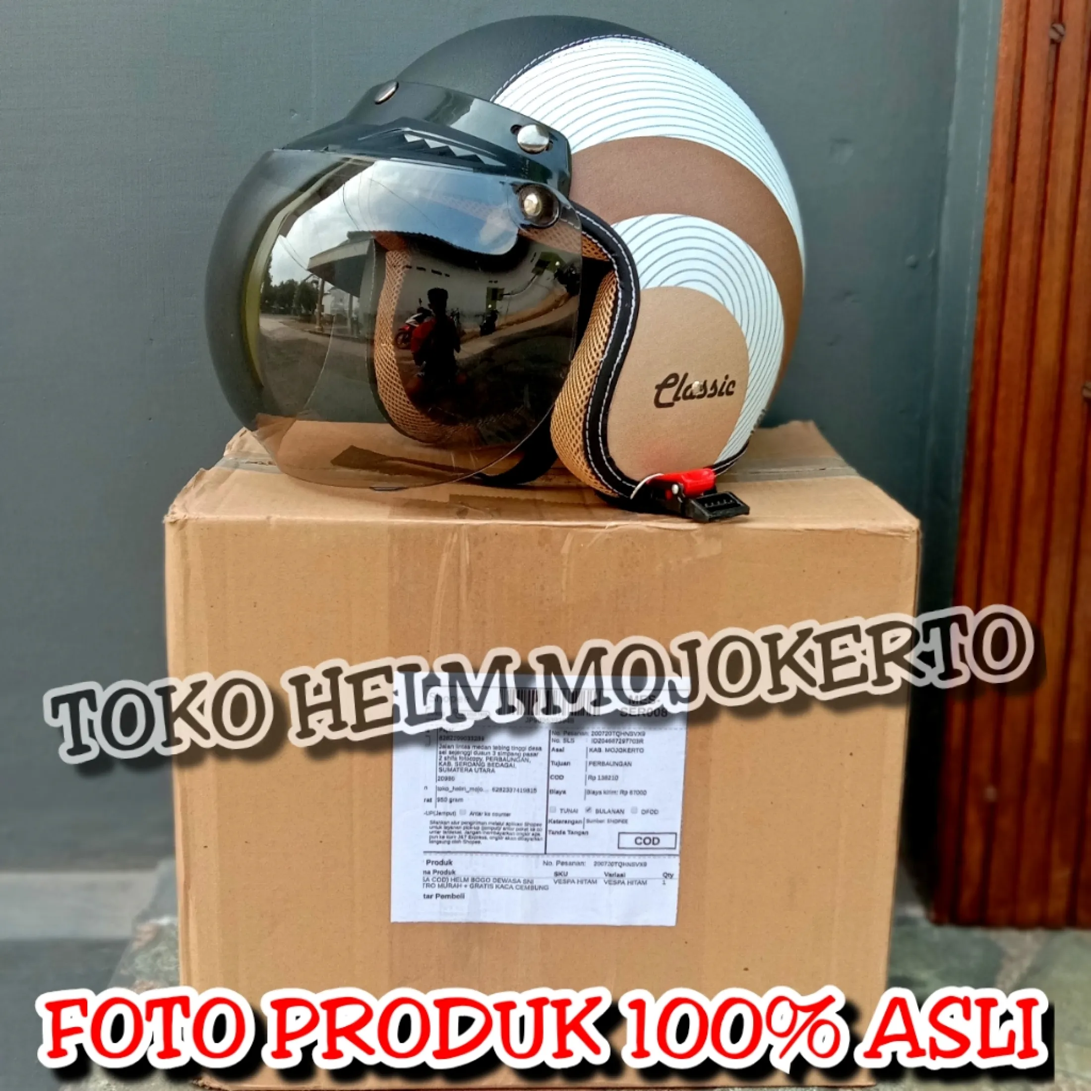 Bisa Cod Helm Bogo Full Leher Dewasa Sni Retro Original Motif Blaster Klasik Always Good Full Kulit Gratis Kaca Cembung Helm Sepeda Motor Sni Murah Kualitas Terbaik Lazada Indonesia