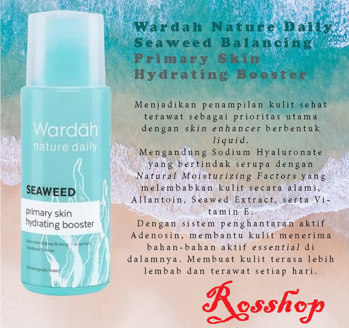 wardah facial toner seaweed primary hydrating booster