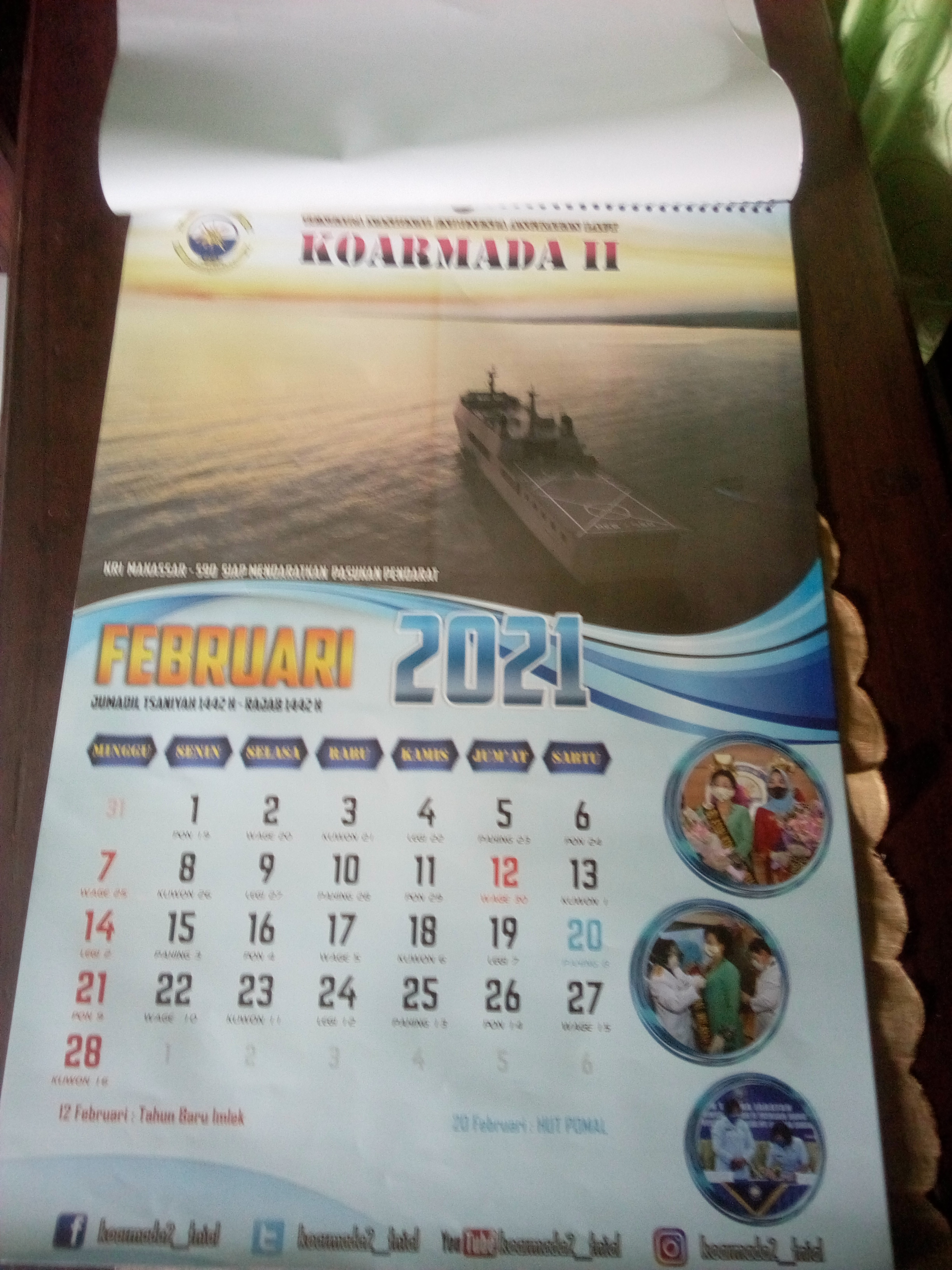 Kalender Dinding Tni Al Armada Tahun 2021 Lazada Indonesia