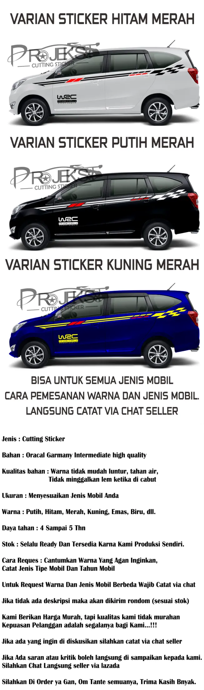 Promo Termurah Cutting Sticker Mobil Stiker List Mobil Sigra