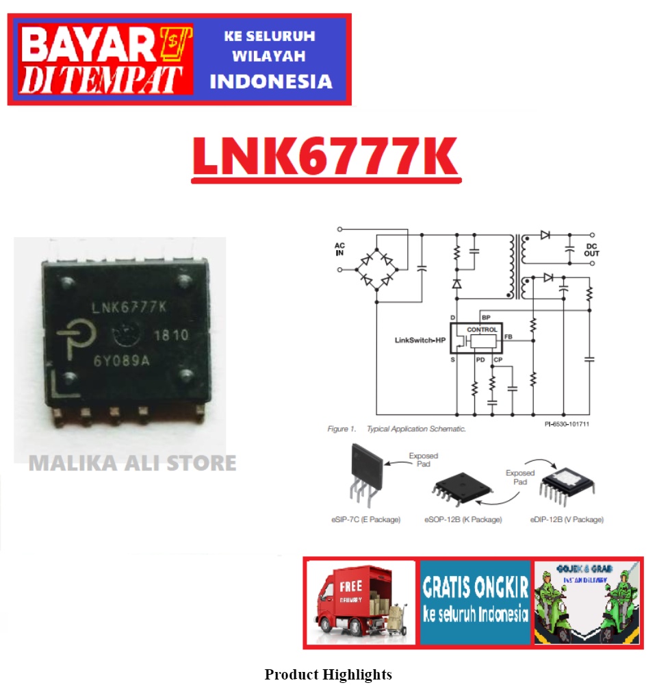 LNK6777K-TL Datasheet - AC/DC Converter, Flyback, 85 To 265 VAC In, ESOP-11 - Foto 9