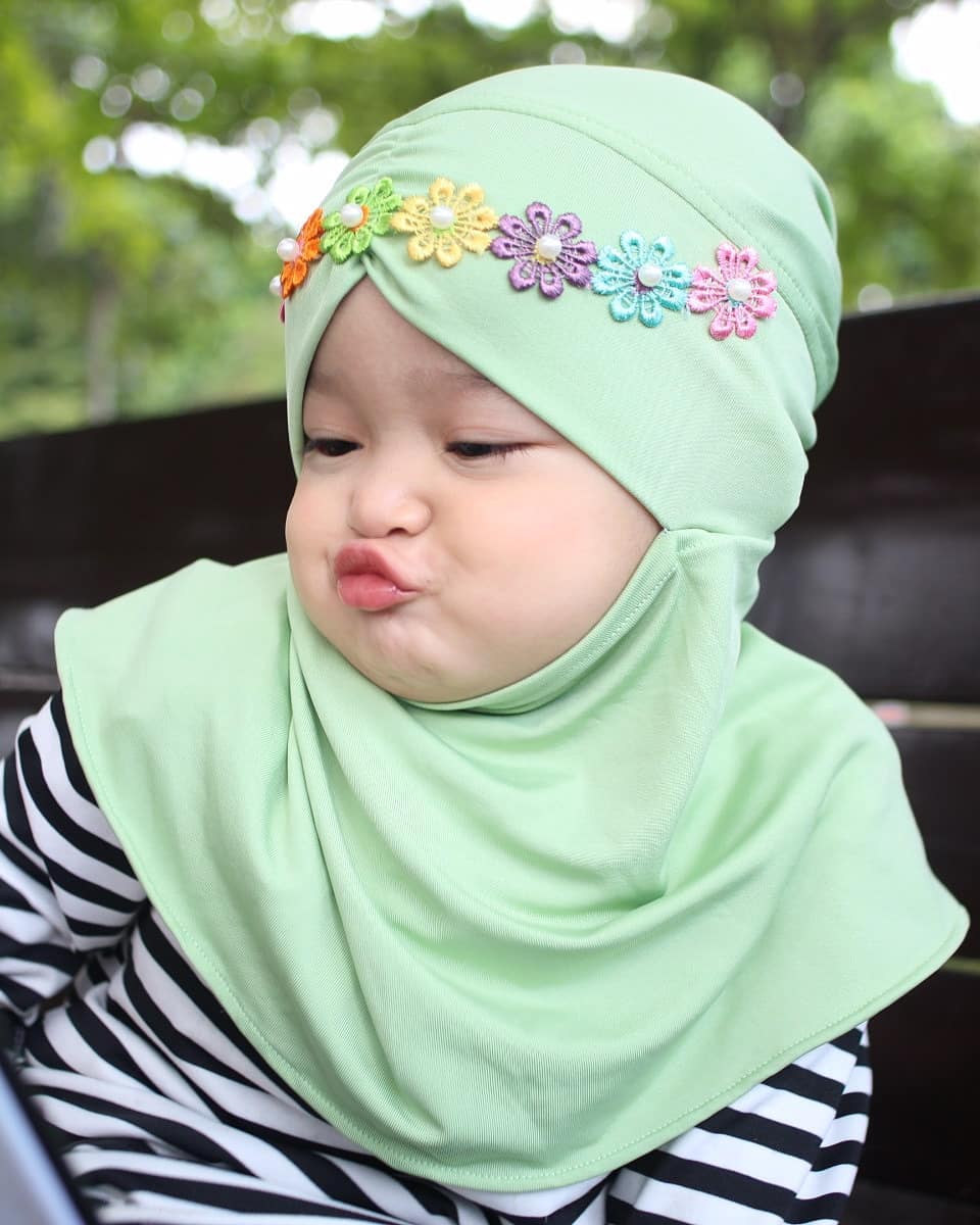 Littleannasya Jilbab Kerudung Hijab Anak Rainbow Flower