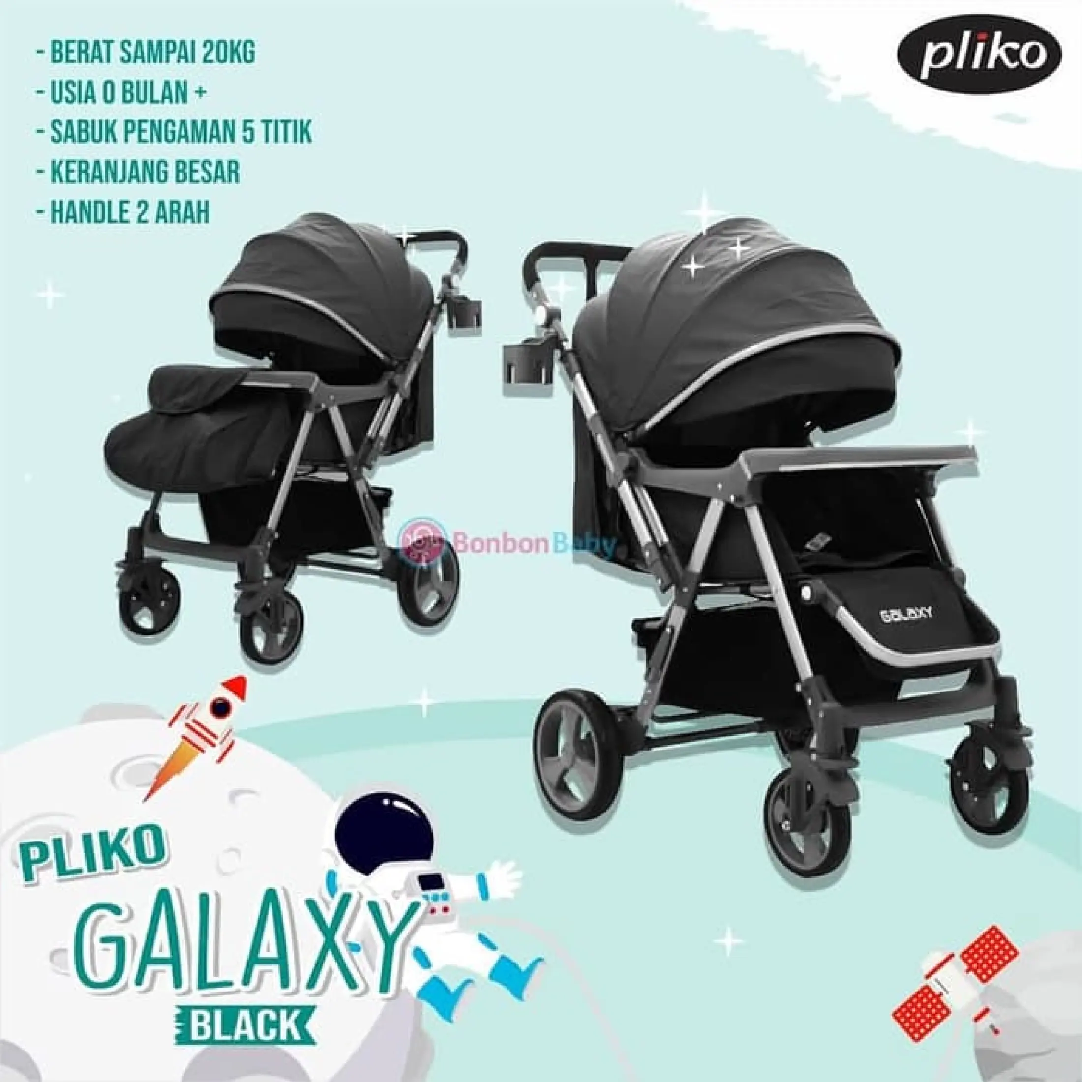Stroller Bayi Pliko Galaxy 631 Rh Kereta Bayi Pliko Murah Size Besar Kuat 30kg Bisa Dorong Depan Belakang Alur Baby Lazada Indonesia