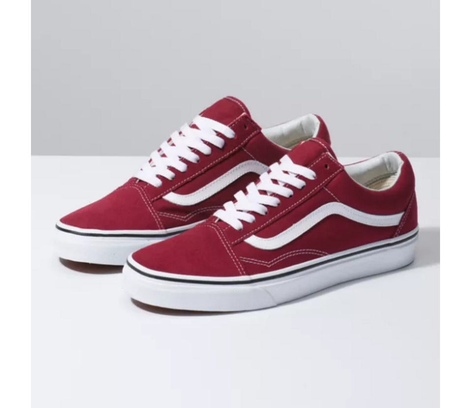 vans old skool merah maroon original