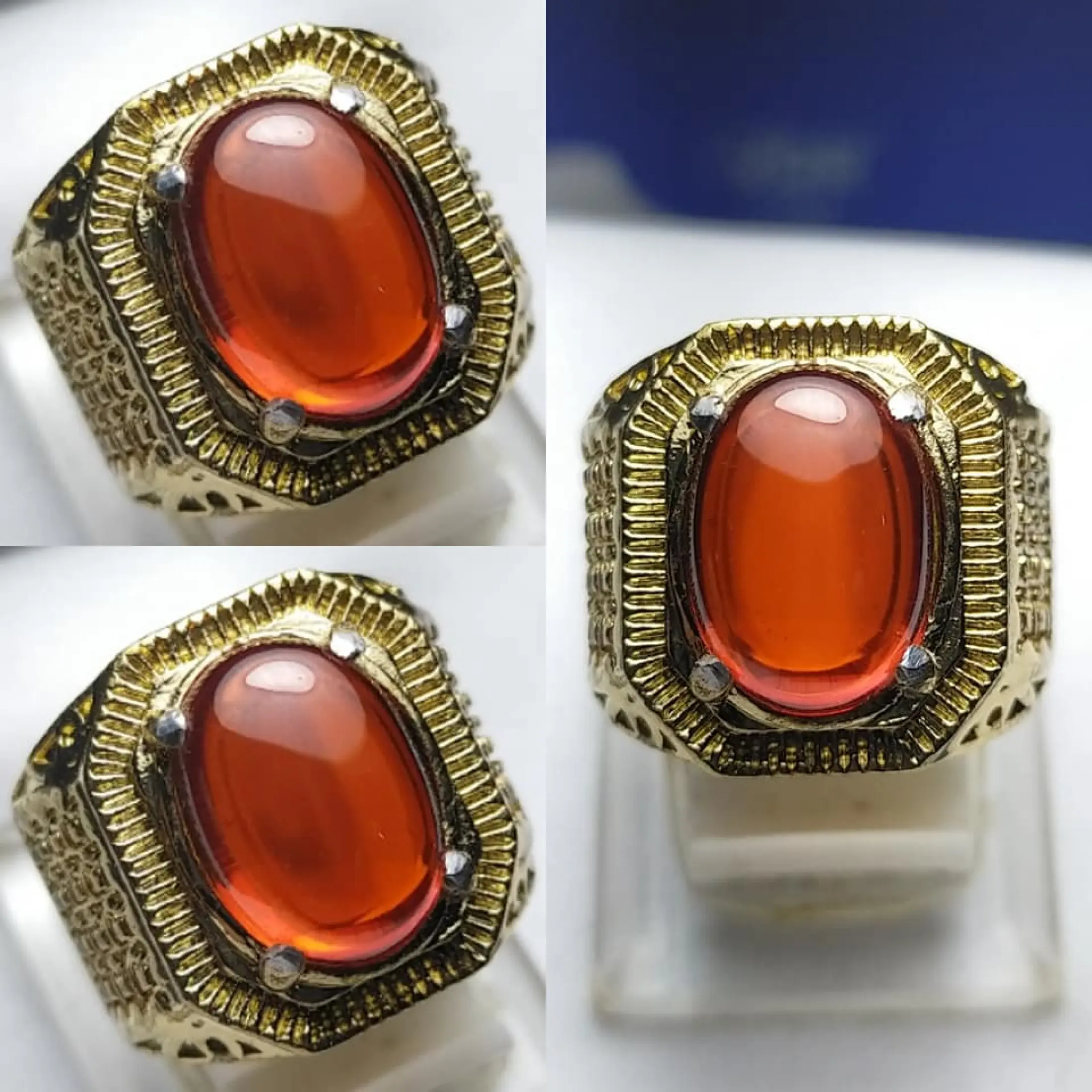 Cincin Batu Akik Paparaca Oval Cabochon Lazada Indonesia