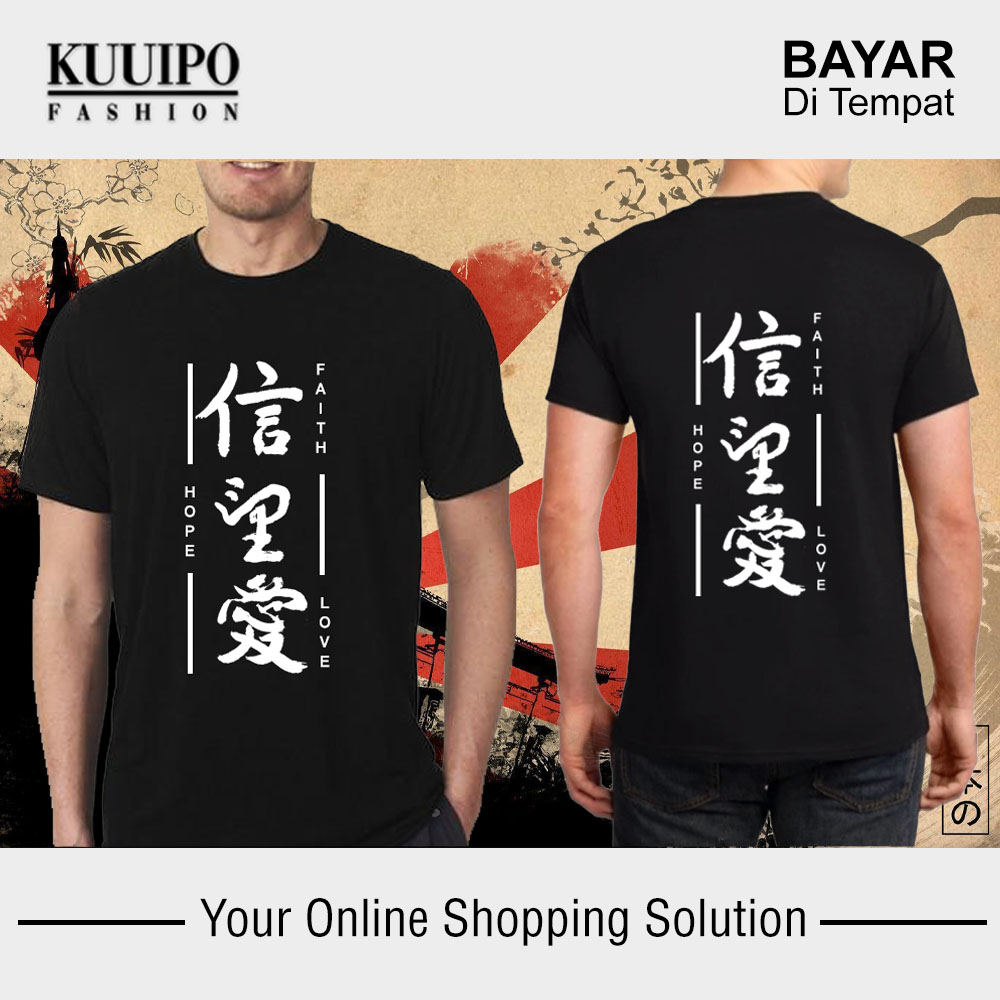 Kuuipo Shop Official Tee T Shirt Kaos Aksara Jepang  Baju  