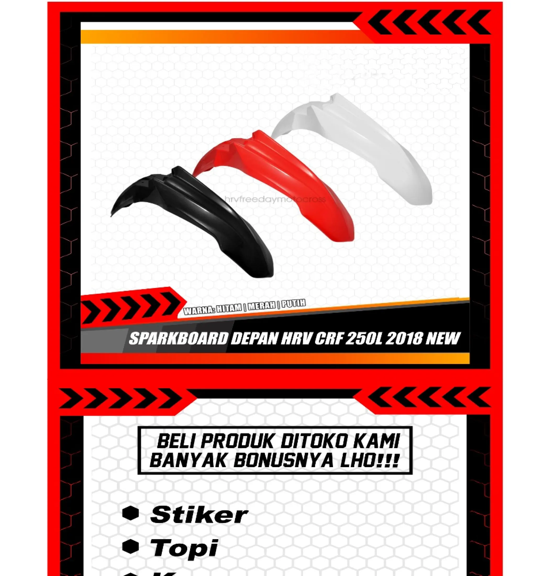 Spakbor Depan CRF 250 2018 Spakbor CRF Murah Spakbor CRF 250 Putih Slebor Depan CRF 250 Asesoris CRF Modif Spakboard Depan CRF Variasi Motor CRF 250 Aksesoris CRF Supermoto Lazada Indonesia