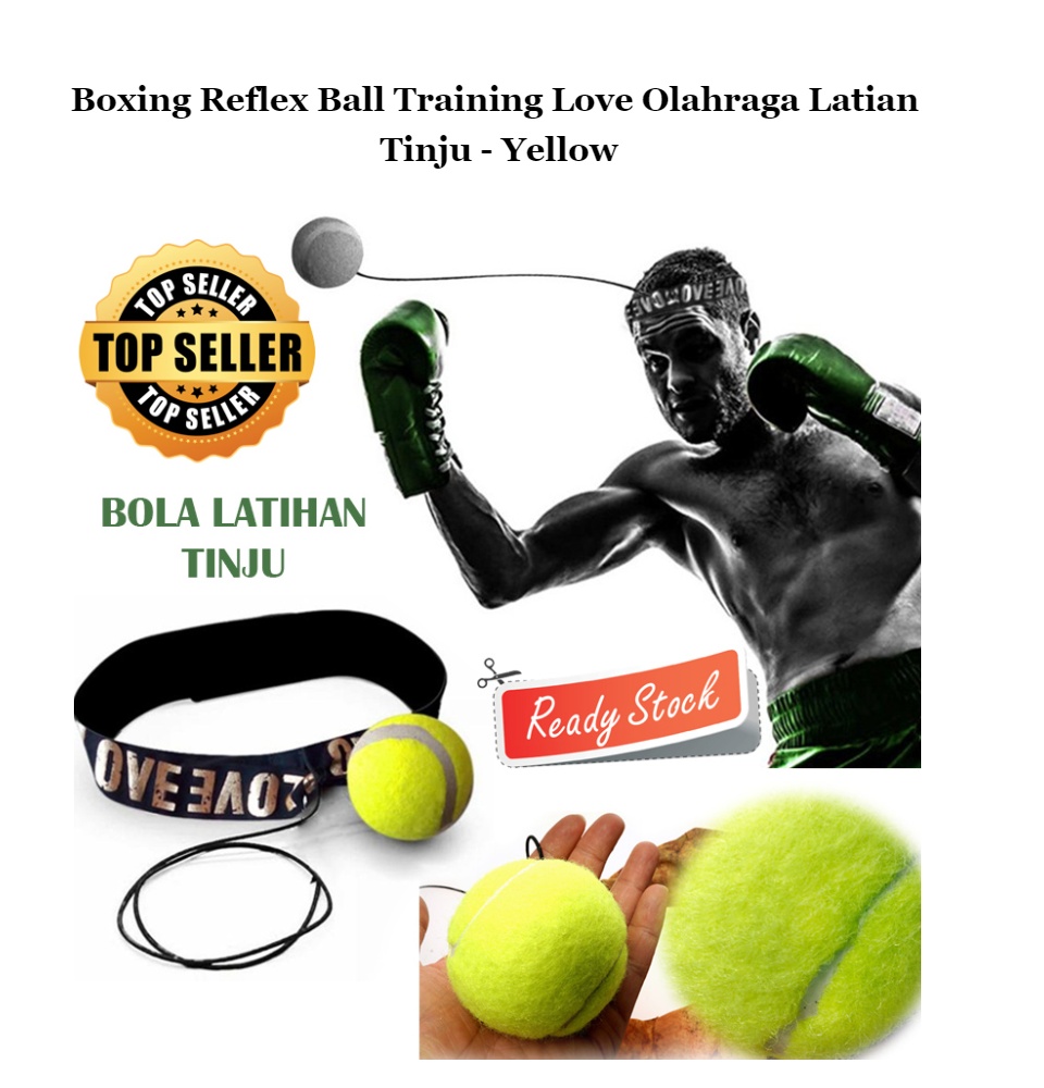 Boxing Reflex Ball Training Love Olahraga Latian Tinju Alat