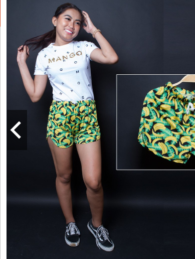 HOT PANTS MOTIF PISANG 
