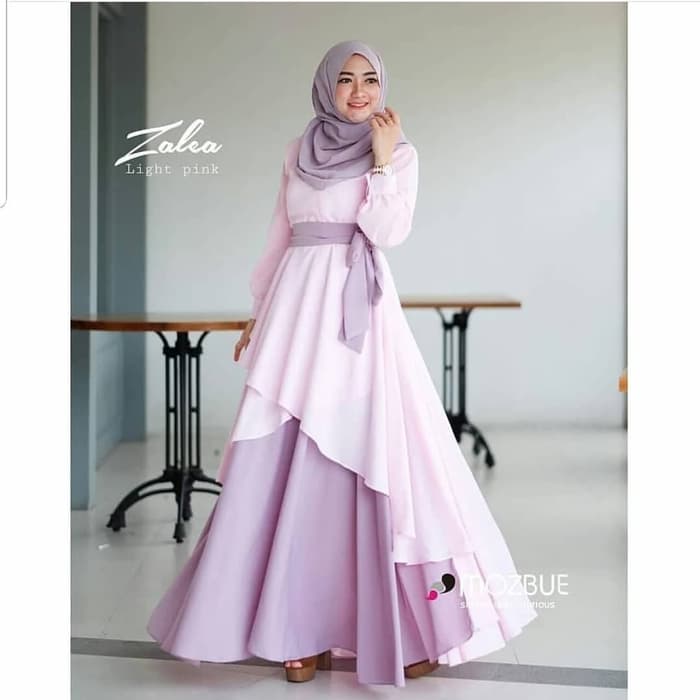 Baju Gamis Warna Pink Tua - Jilbab Voal