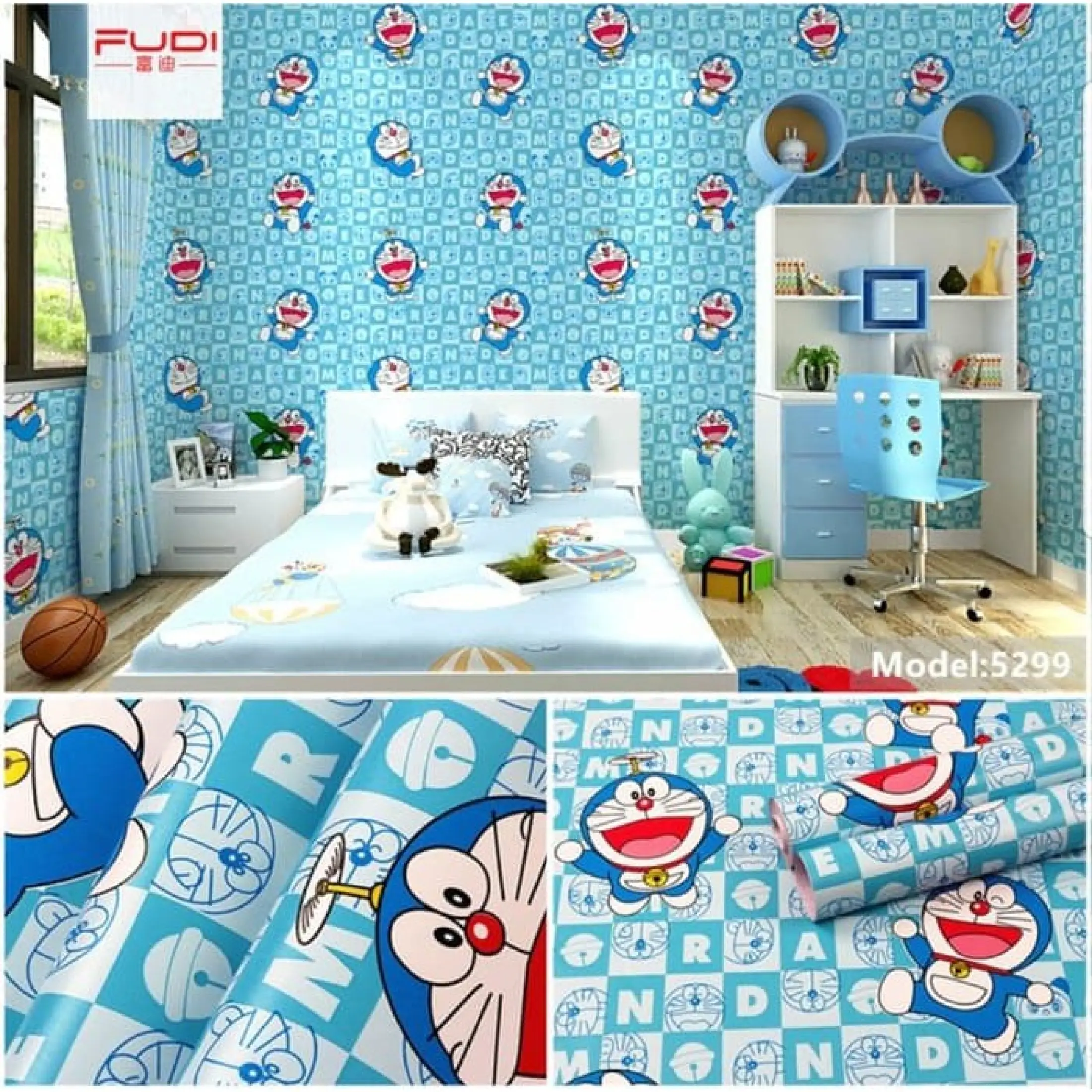 Wallpaper Sticker Dinding Kamar Dekorasi Rumah Ruang Tamu Dapur Kamar Tidur 3d Wpsdorasquare Doraemon Murah Lazada Indonesia