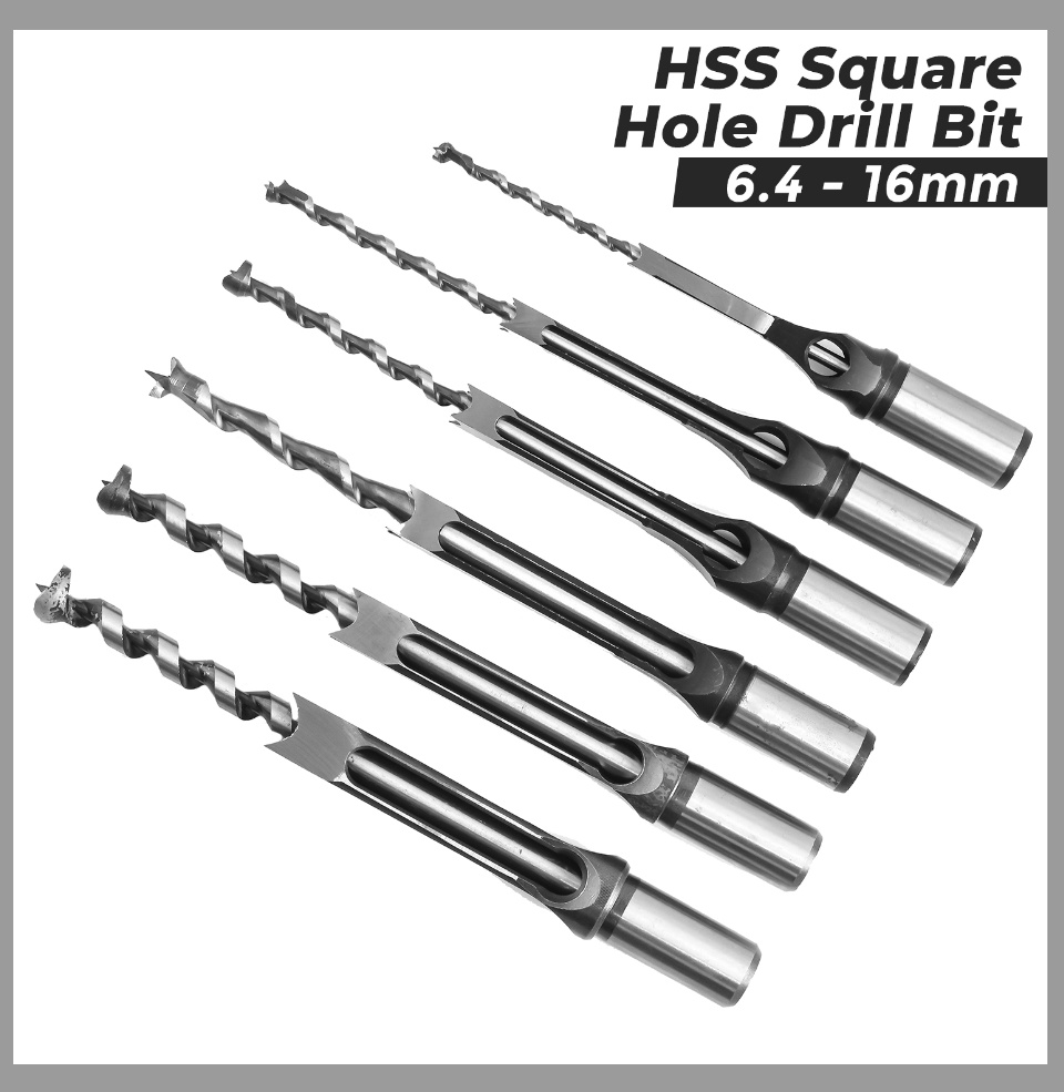 Mata Bor Kayu HSS Square Hole Drill 