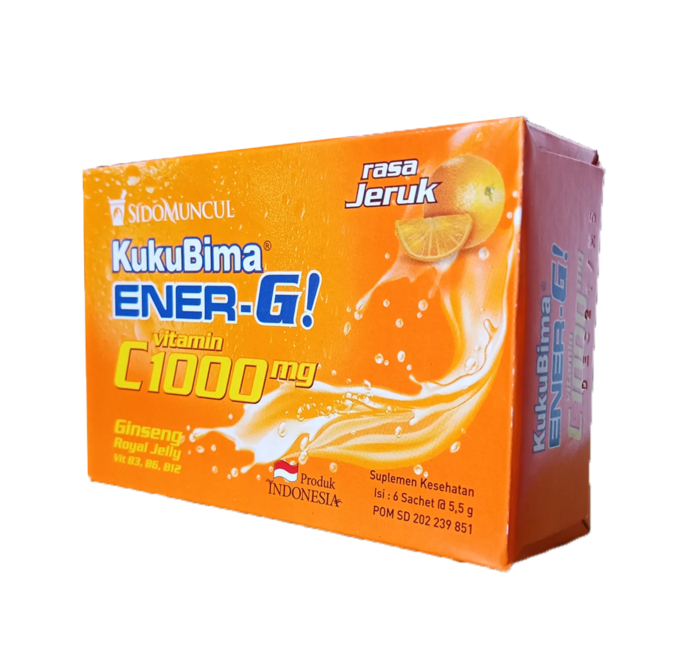 Kukubima Sidomuncul Ener G Vitamin C 1000 Mg Isi 6 Sachet Kuku Bima Lazada Indonesia