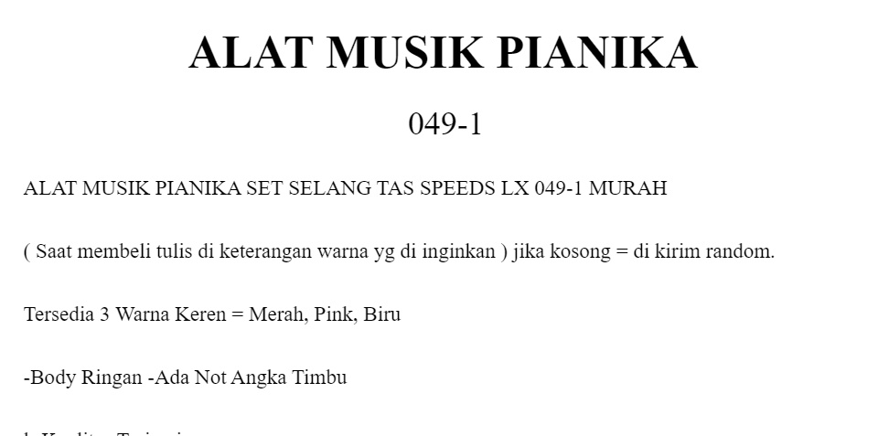 Not Pianika Gaun Merah - Not Angka Lagu Online