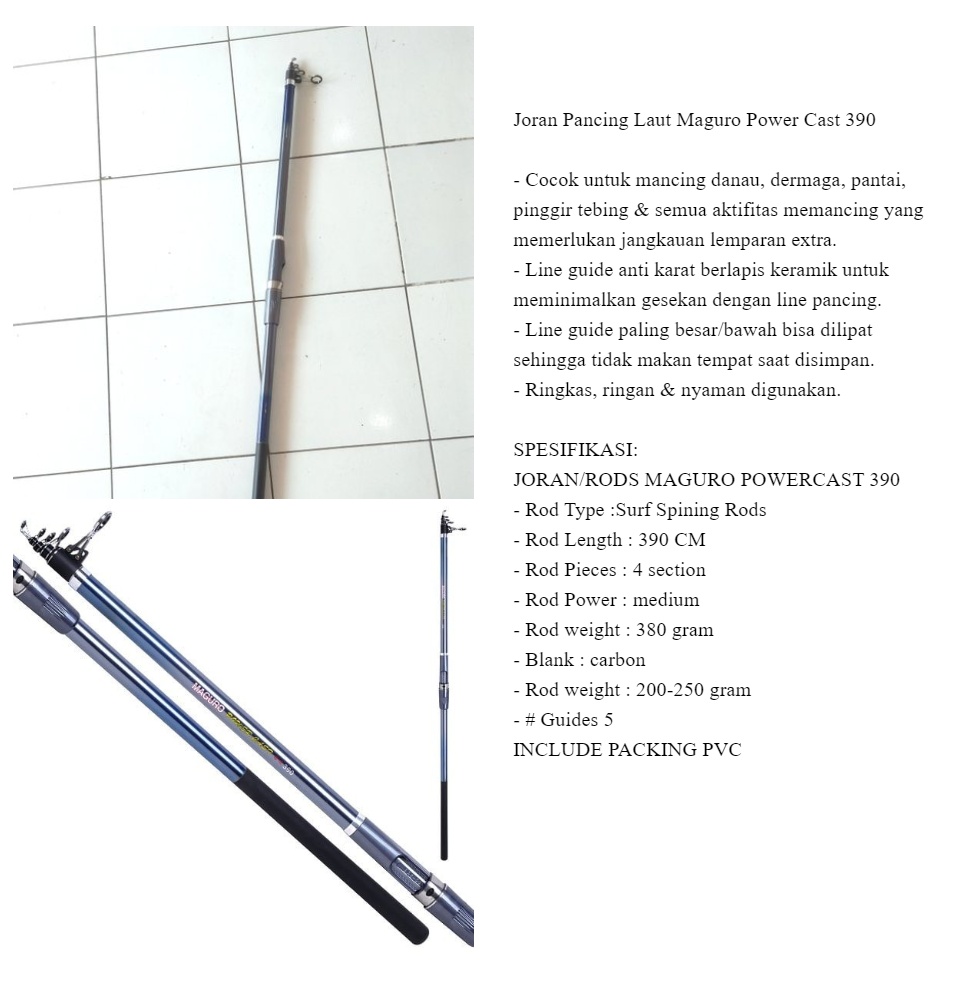 Maguro Power Cast 390 Joran Pancing Laut Maguro PowerCast 390