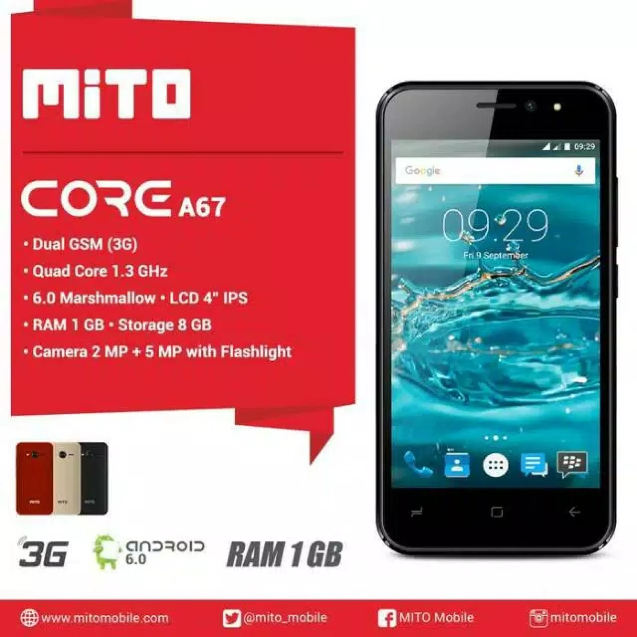 Mito A67 Android Ram 1gb Bisa Wa Fb Dan Youtube Garansi Resmi Lazada Indonesia