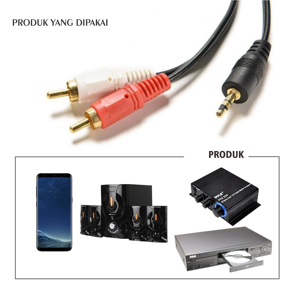 PORTMAN Kabel Aux Jack Audio 3.5 mm To 