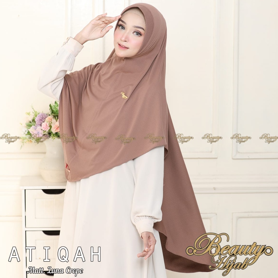 KHIMAR ATIQAH XL BEAUTY HIJAB BAHAN LUNA CREPE PREMIUM JILBAB TERBARU IKKA  MEMEI | Lazada Indonesia