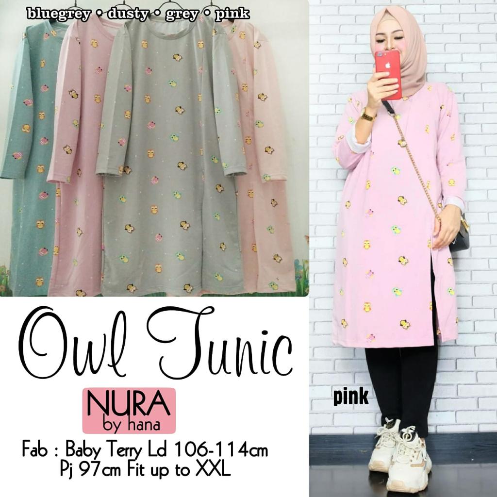 Owl Tunic Babyterry Setelan Tunik Terbaru Tunik Untuk Kondangan Tunik Batik Elegan Tunik Elzattatunik Batik Cantik Model Kebaya Tunik 2019 Tunik Bahan