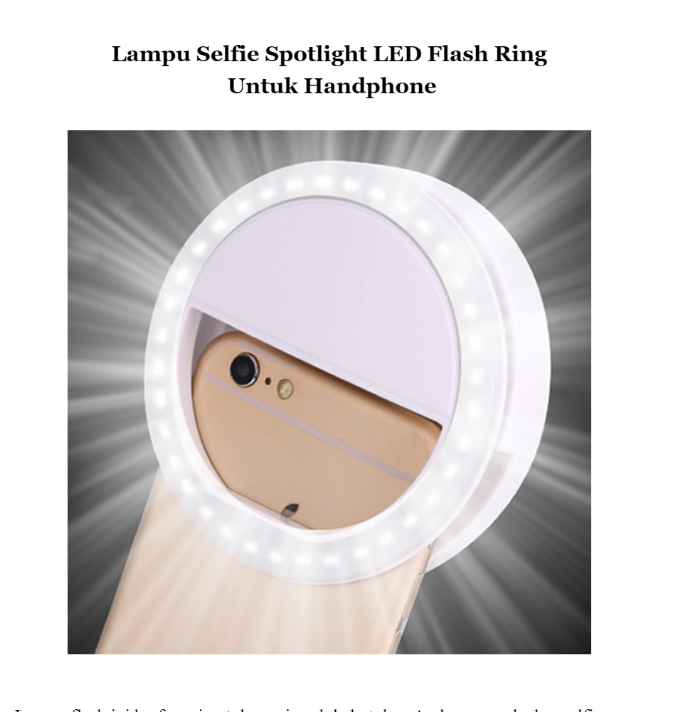 Lampu Selfi Selfie Spotlight LED Flash Lamp Phone Ring Light