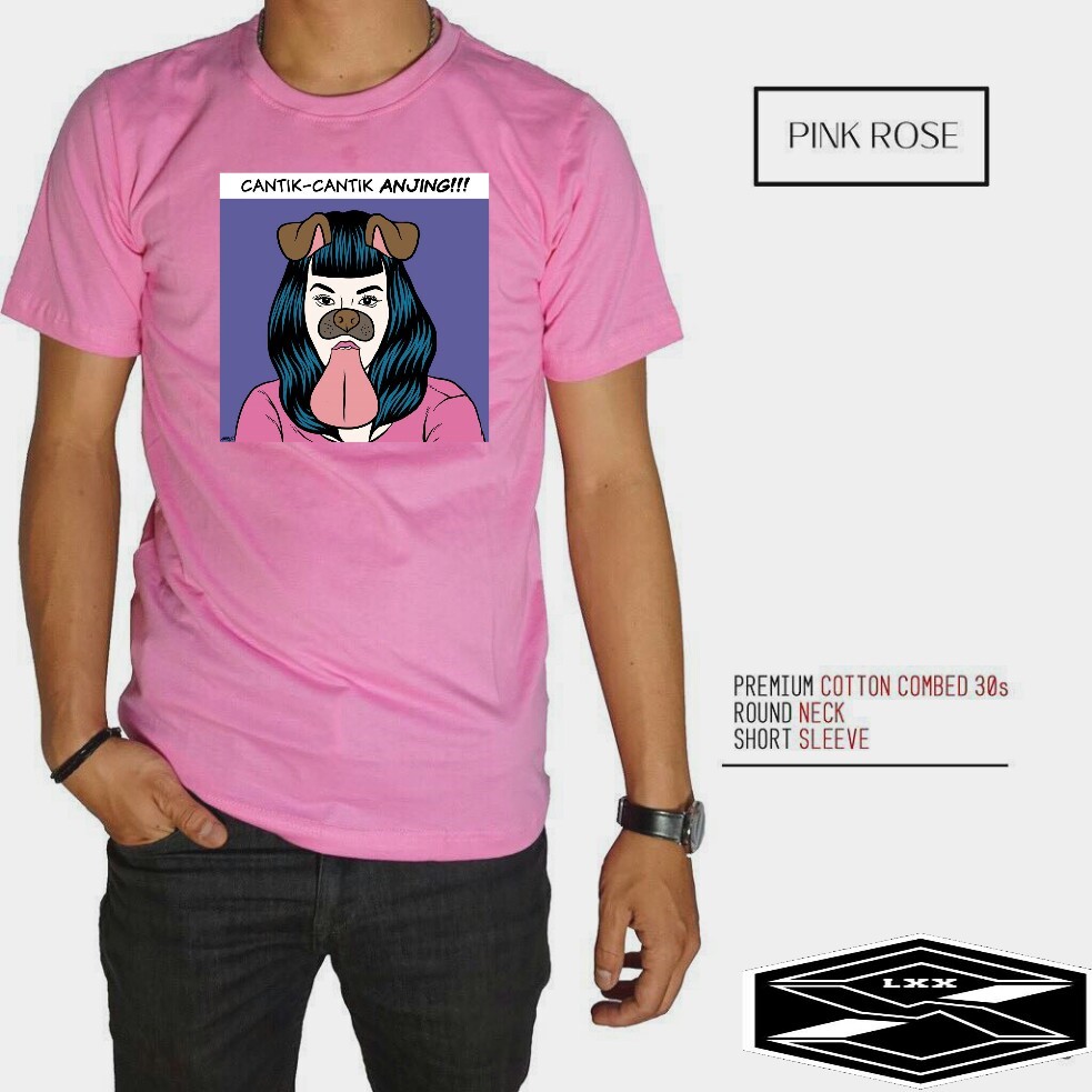 Darefan Store Kaos Distro Cantik Cantik Anjing T Shirt Cewek