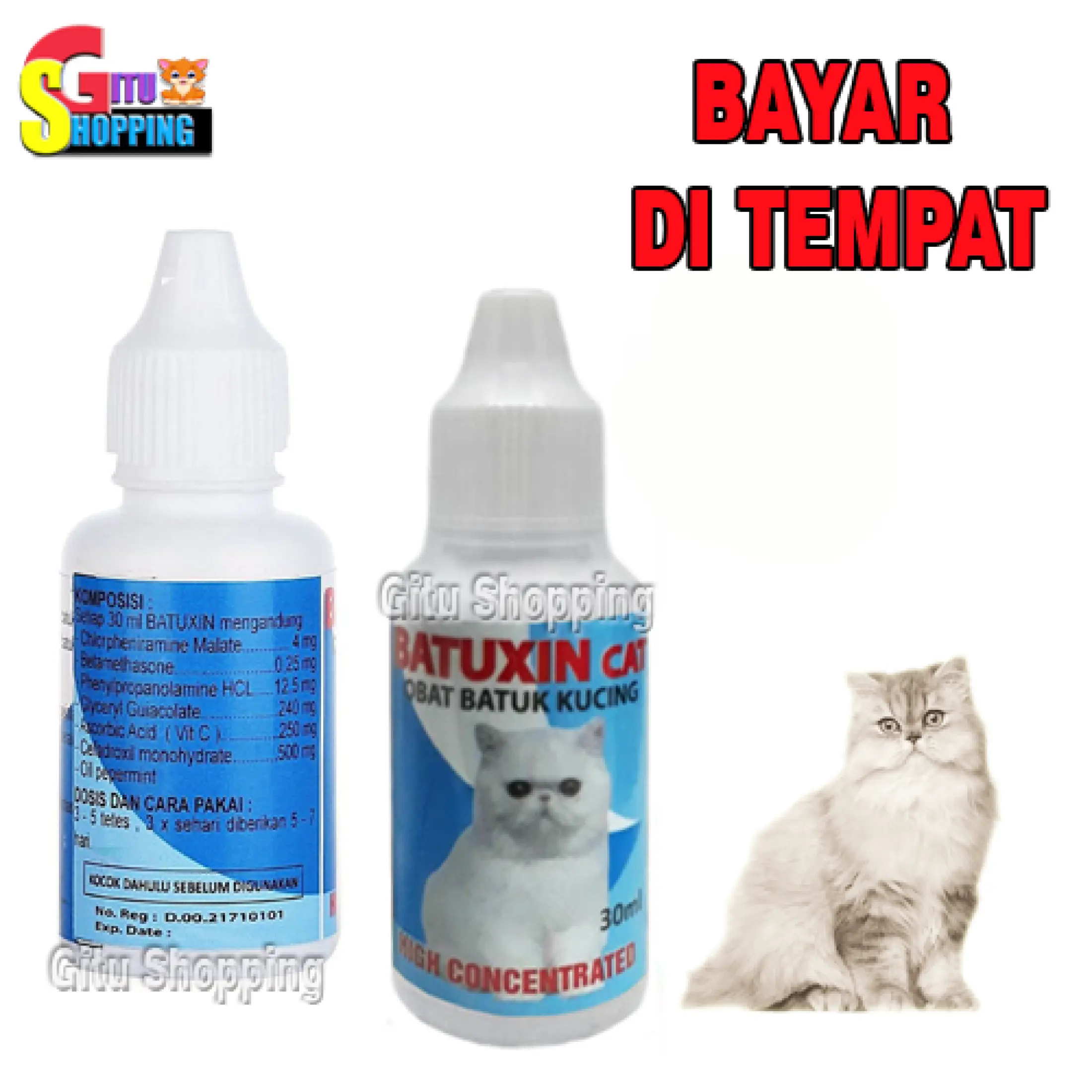 Obat Batuk Kucing Sakit Flu Pilek Batuxin Cat  Lazada Indonesia