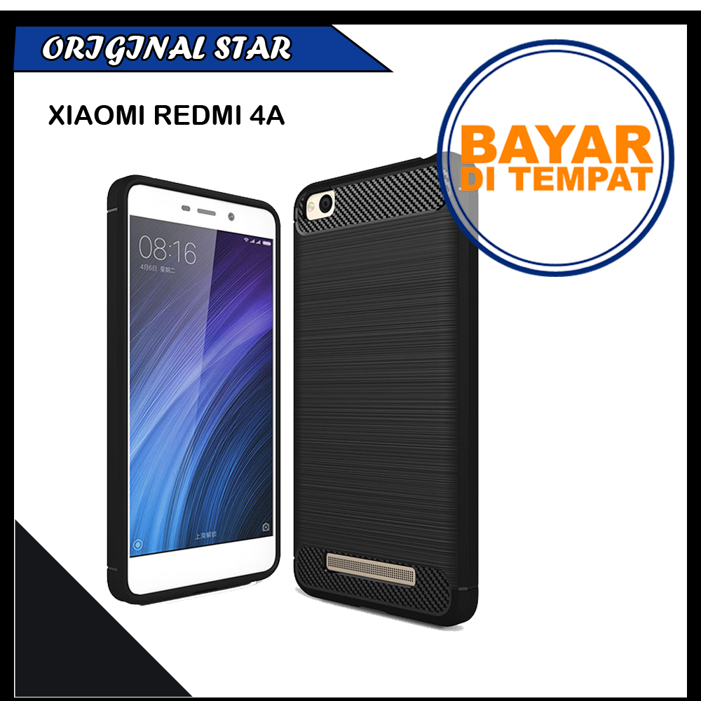 Original Lazada Case Ipaky Shockproof Carbon Hybrid For Xiaomi Redmi 4a - Hitam