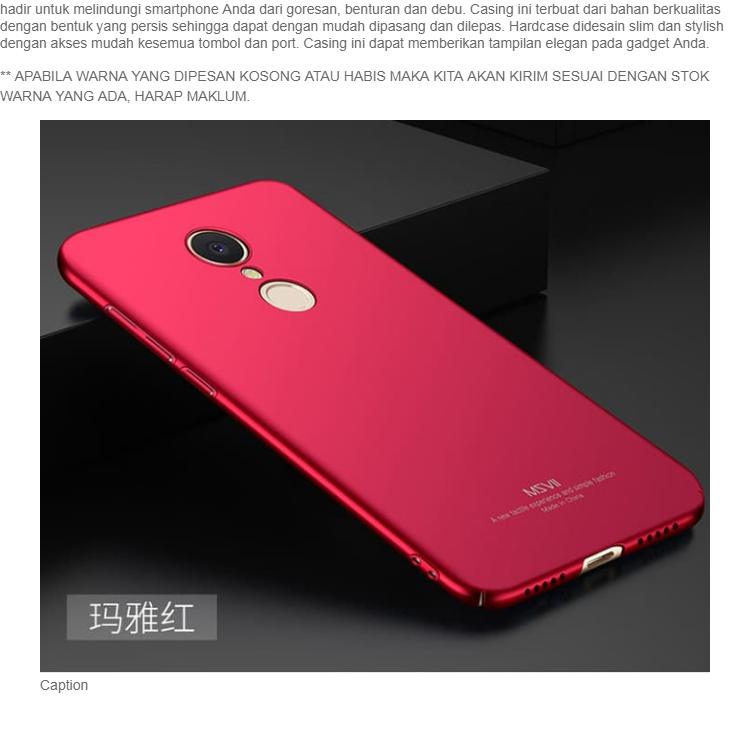 Baby Skin Slim Hardcase case For Xiaomi Redmi 5 plus + Free Tempered Glass Protecktor_BENING