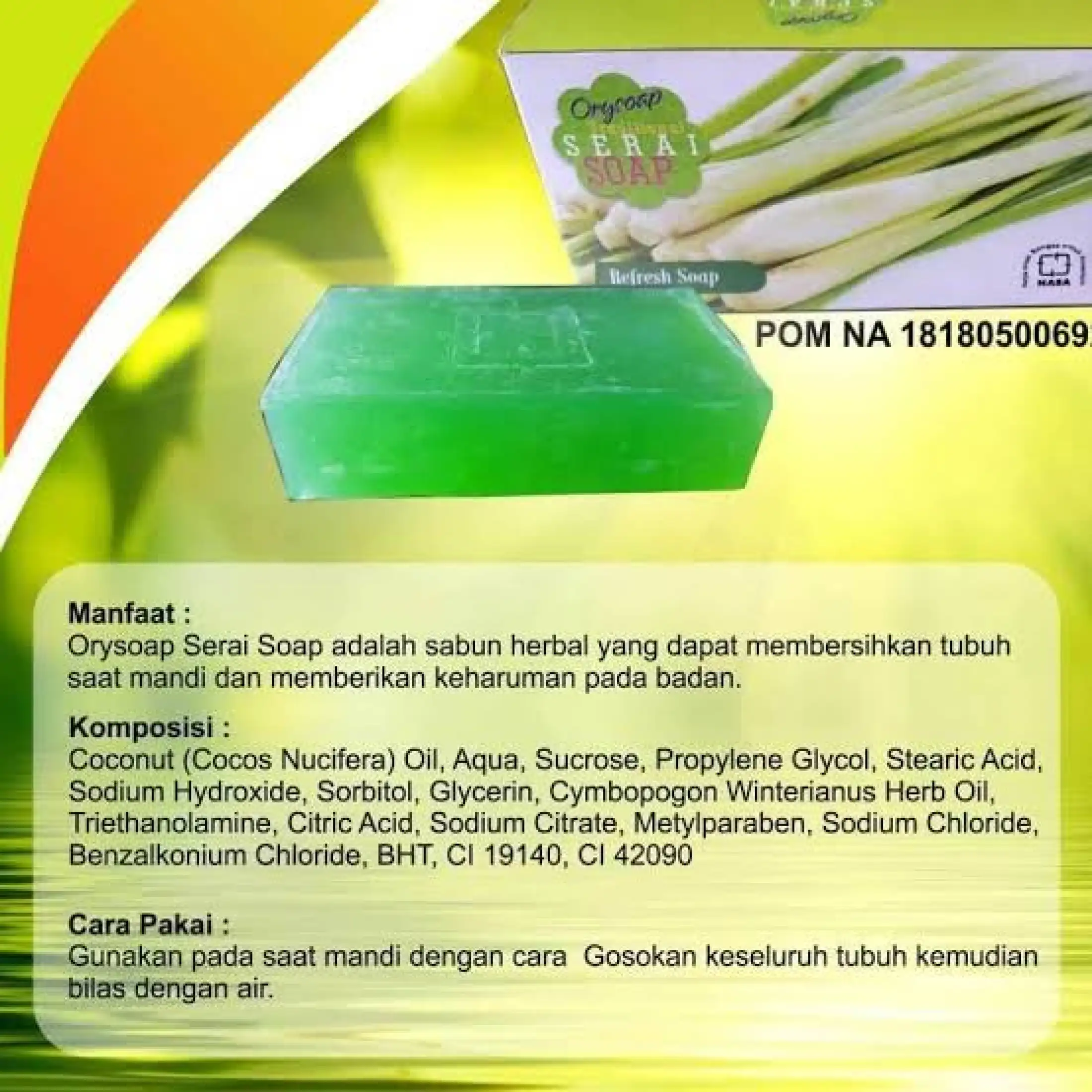 Sabun Serai Nasa Serai Ori Soap Nasa Sabujn Seraui Nasa Sabun Batang Serai Sabun Sereh Ori Sabun Kulit Gatal Sabun Gatal Kulit Ampuh Sabun Sereh Pompia Sabun