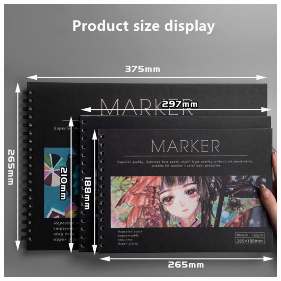 Jual Marker Pad Professional 50 Sheets Sketchbook Buku Gambar Untuk Spidol  - Jakarta Barat - Hype Max