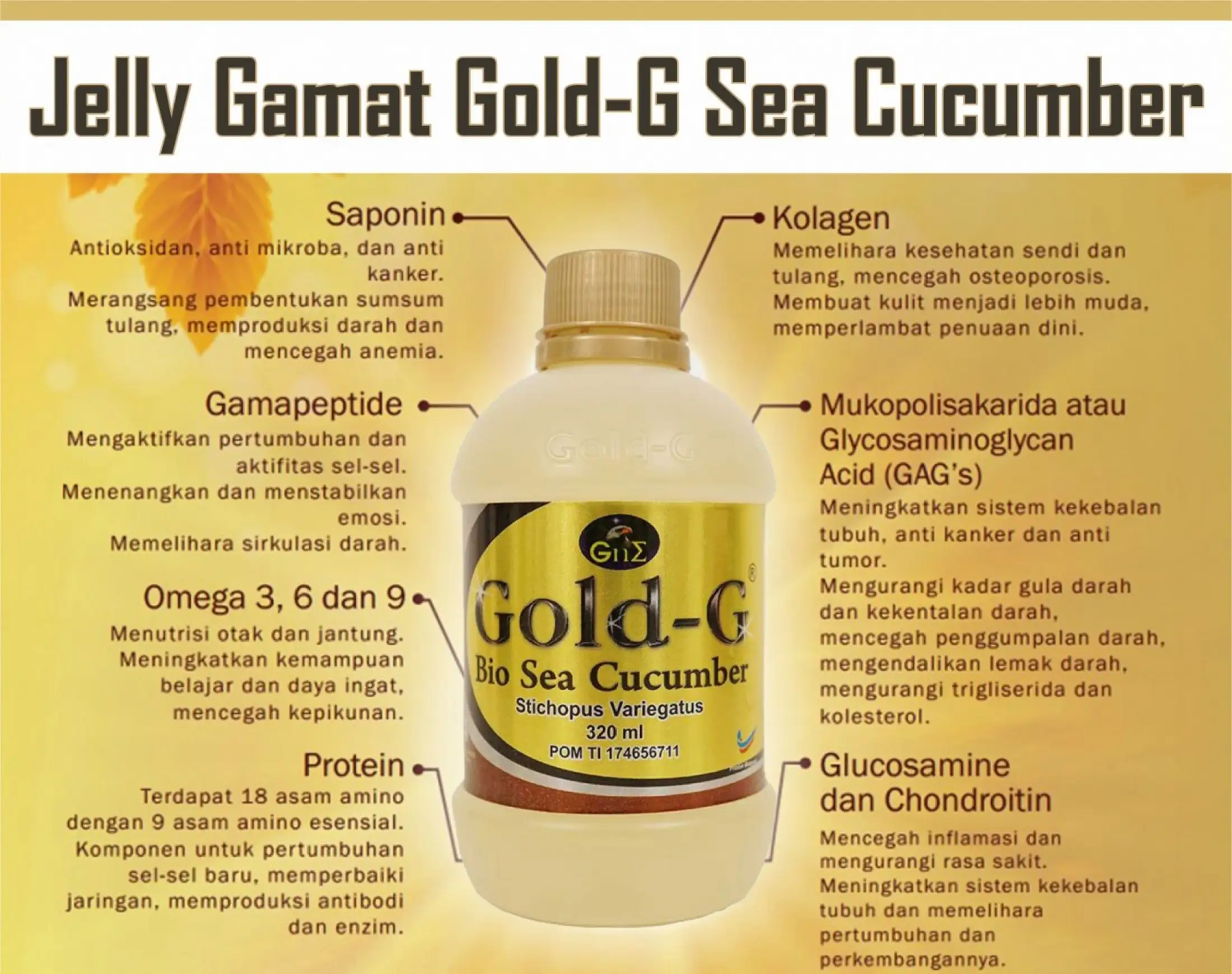 Obat Suplemen Herbal Jelly Gamat Gold G 500 Ml Untuk Daya Tahan Tubuh Mencegah Dan Mengobati Kanker Jantung Hepatitis B Infeksi Jerawat Liver Diabetes Hipertensi Obat Sinusitis Asam Urat Magg Batu Ginjal Masalah Persendian Pembengkakan Leher Herpes