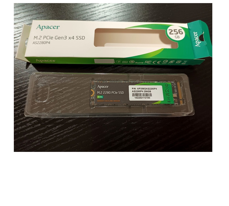 SSD Apacer AS2280P4 256GB NVMe PCIe Gen3 x4